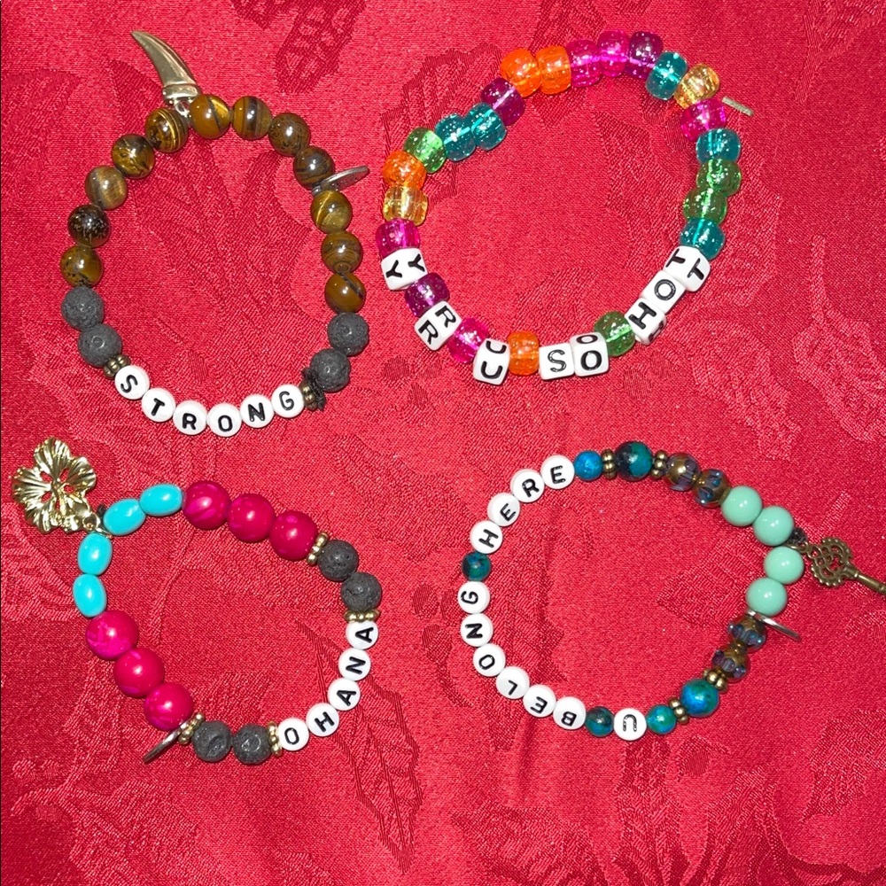Custom festival rave kandi bracelets